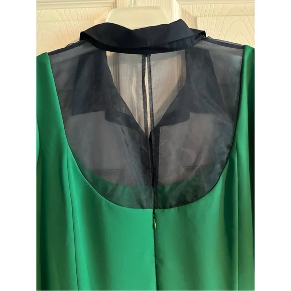 Eloquii A-line green and navy blue collar dress 💚💙 - Picture 2 of 6